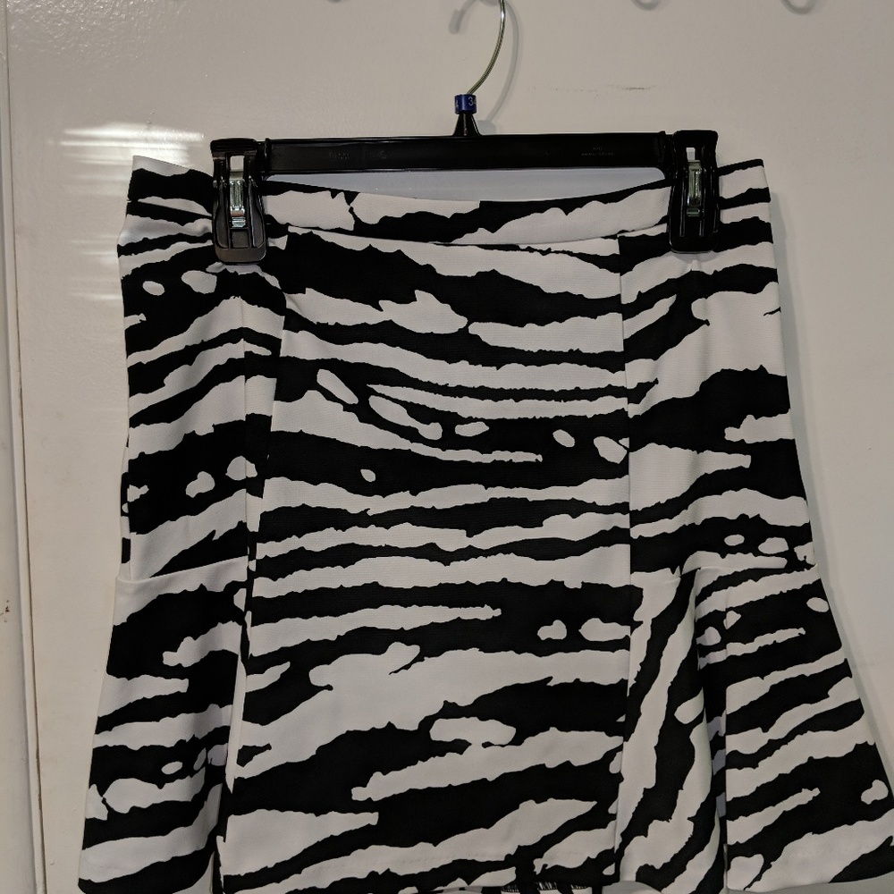 Zebra striped Mini skirt